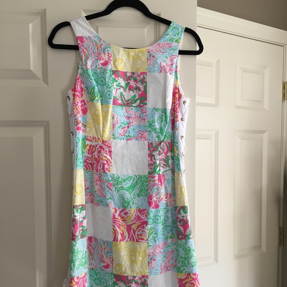 Lilly Pulitzer Patchwork Shift Sz 2 - image 1